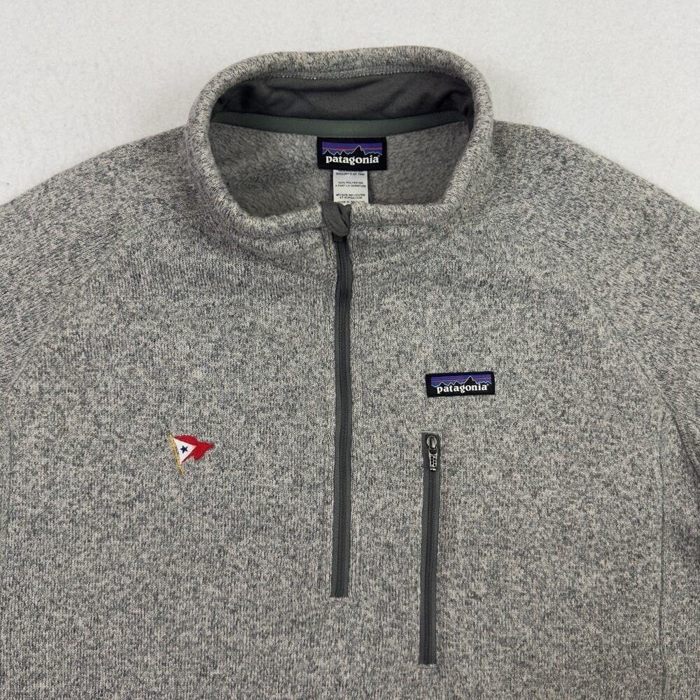 Patagonia Jacket Mens XL Gray Better Sweater Fleece 1/4 Zip Pullover Yacht Club - Picture 7 of 10